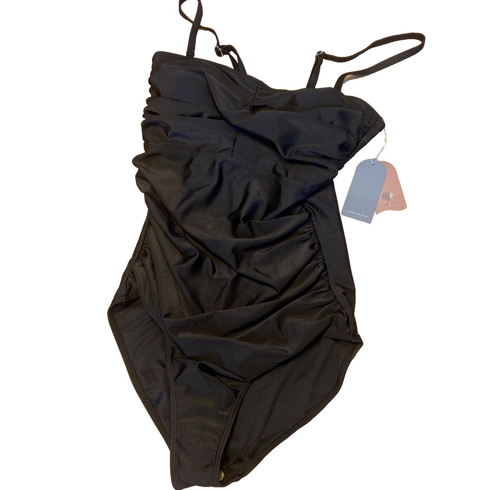 Smismivo Tummy Control Swimsuit Size M Black Women's swim